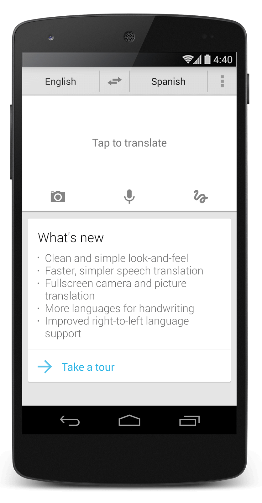 Tap translation